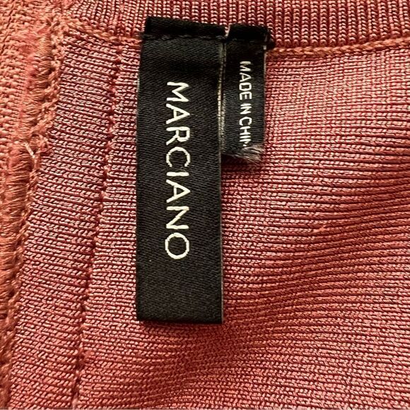 Marciano Luxe Rose Off The Shoulder Choker Neck Sexy Bodycon Mini Dress Large - Picture 11 of 13